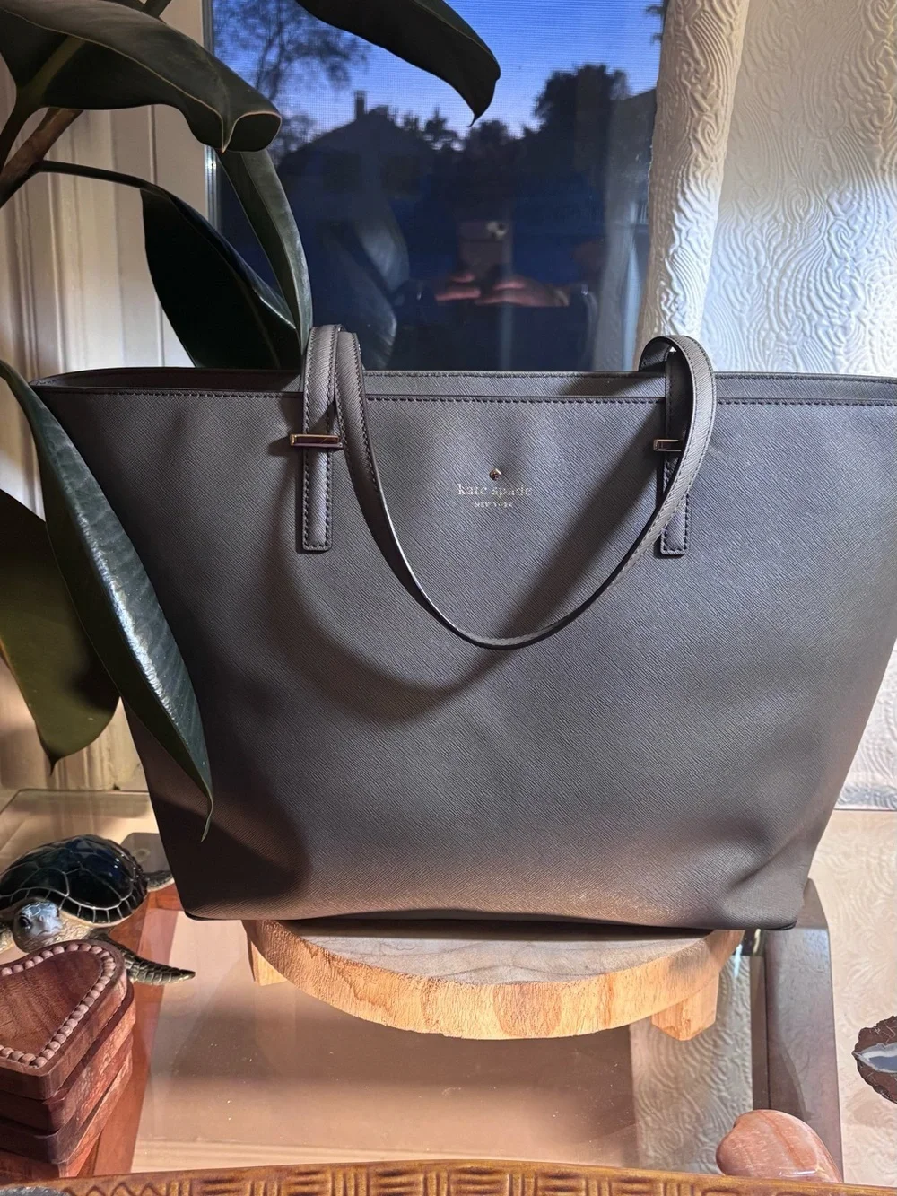 *NEW* Kate Spade New York Large Gray Tote Bag Saffiano Leather - Never Used